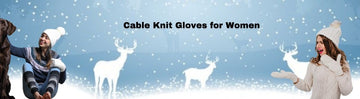 Get Smart Cable Knit Band Gloves For Women
