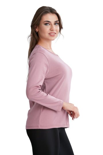 Long Sleeve Scoop Neck T Shirt for Women in Pretty Fall Colors - Wear Sierra