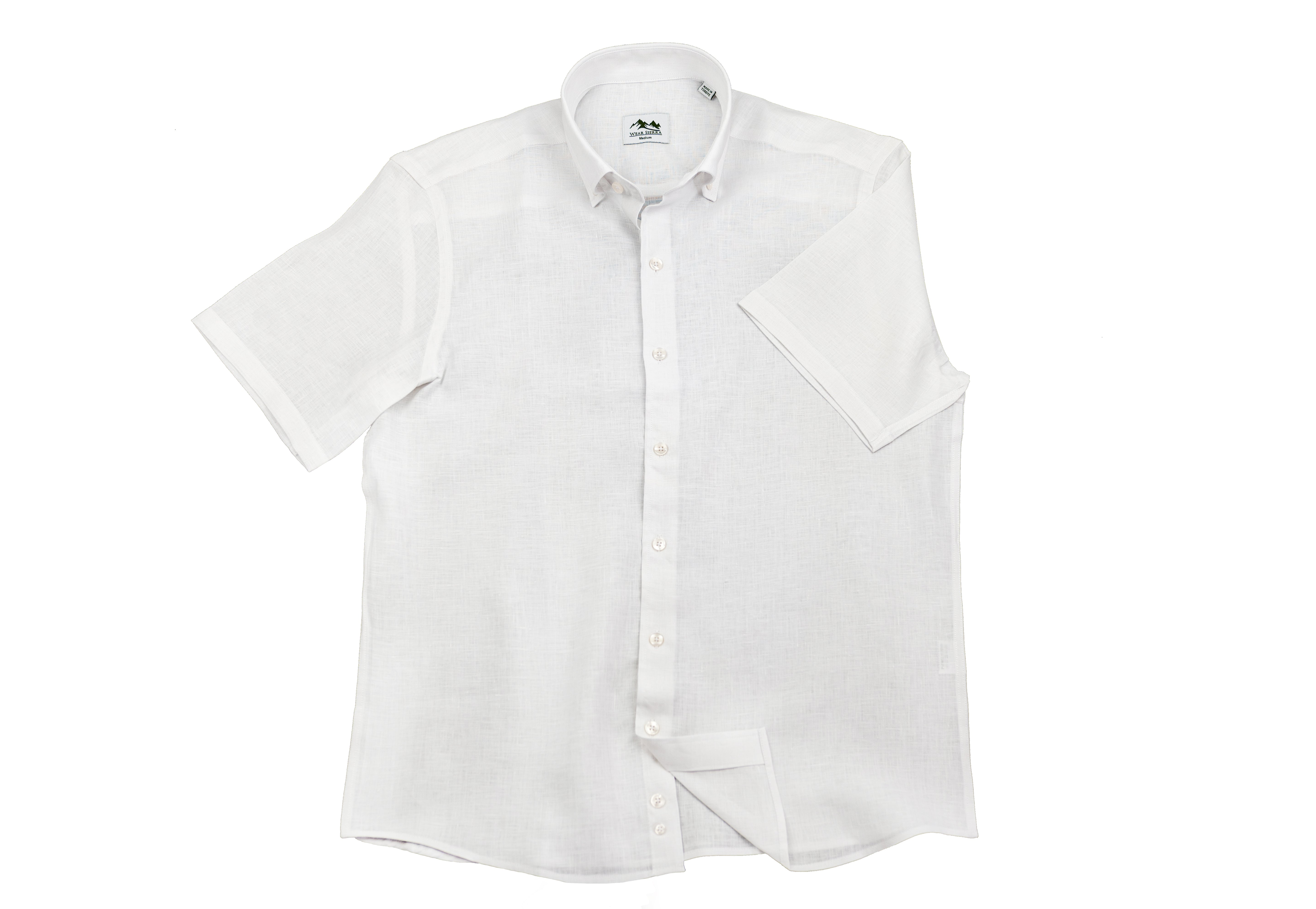 Wear Sierra Top Shelf Men's Linen Short Sleeve Button Down Shirt in White