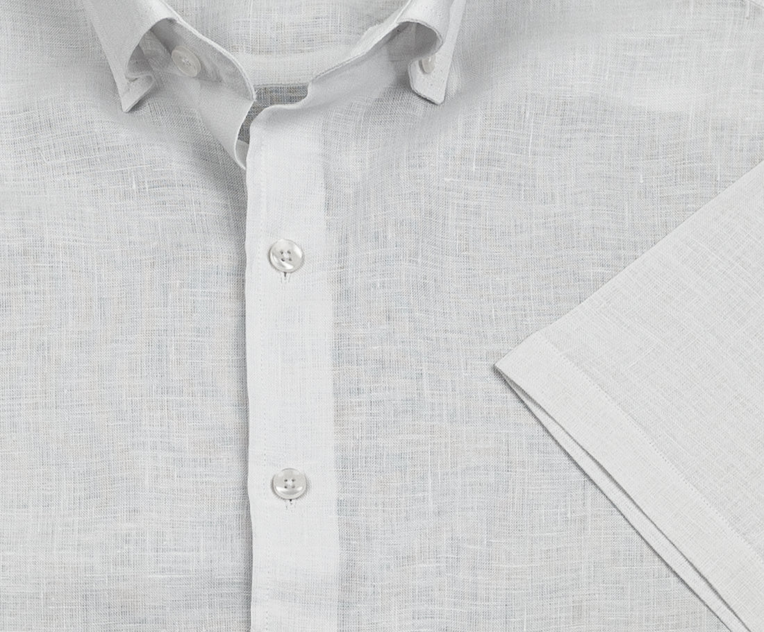 Wear Sierra Top Shelf Men's Linen Short Sleeve Button Down Shirt in White