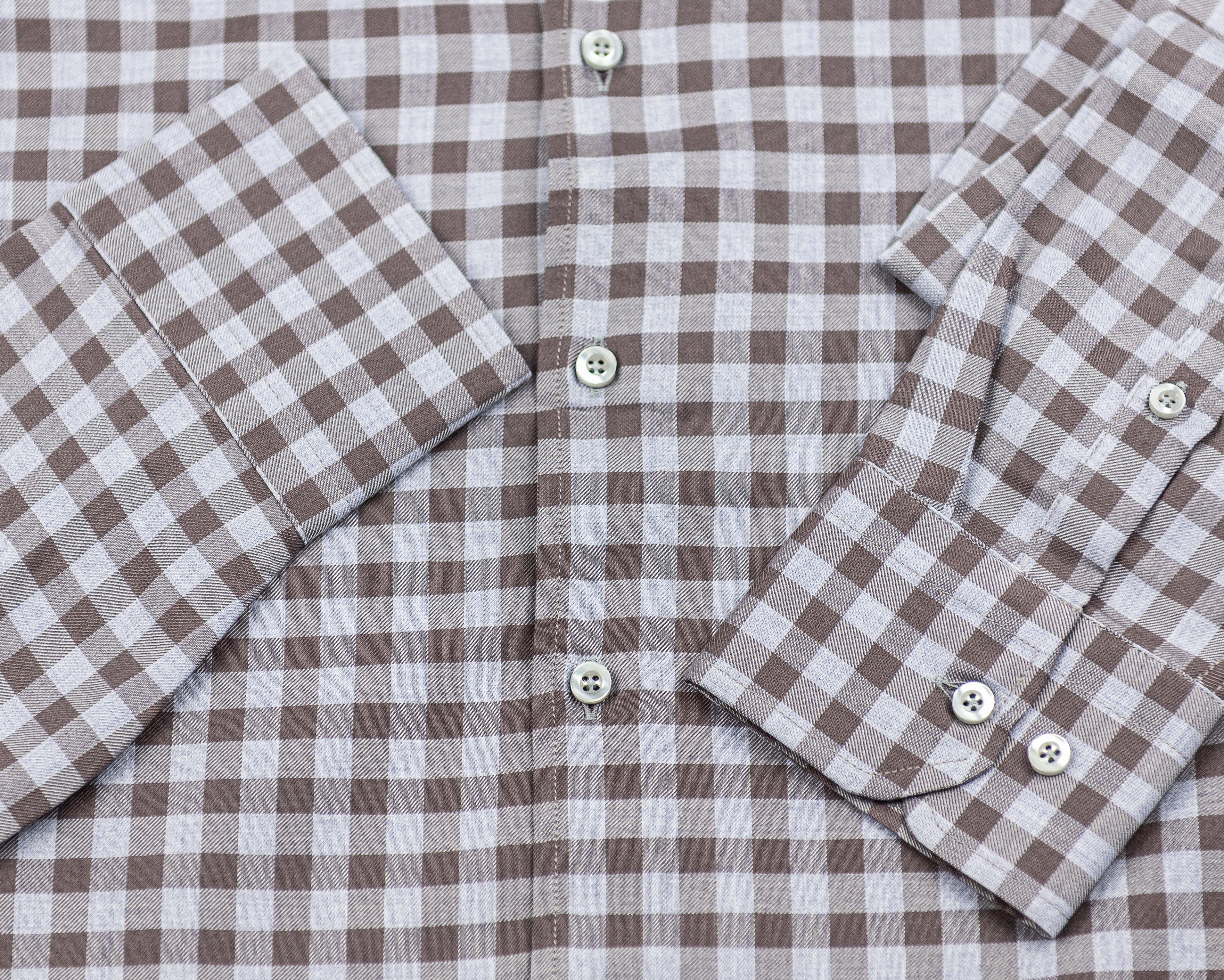 Wear Sierra Top Shelf Men's Cotton Long Sleeve Button Down Shirts in Gray Check