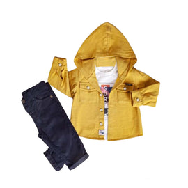 Little Boys' Comfortable and Stylish Hoodie Jacket, Pants and T-Shirt 3-Piece Set - 0