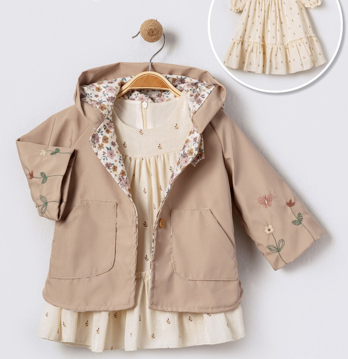 Adorable Little Girls' Dress - Perfect for Dressy Event, Summer and Fall 2-Piece Girls' Outfit