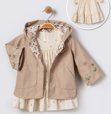 Adorable Little Girls' Dress - Perfect for Dressy Event, Summer and Fall 2-Piece Girls' Outfit