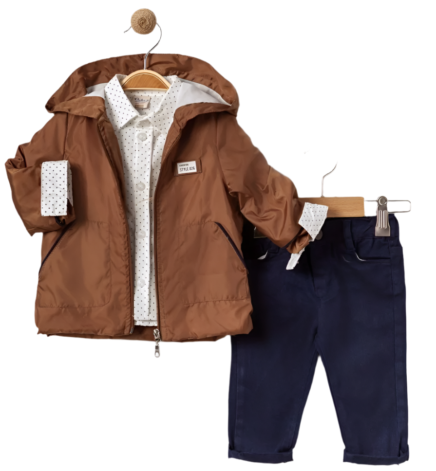 Little Boys' 3 Piece Jacket, Pants and Button Up Long-Sleeve Shirt Set - Great Birthday Gift for Your Toddler