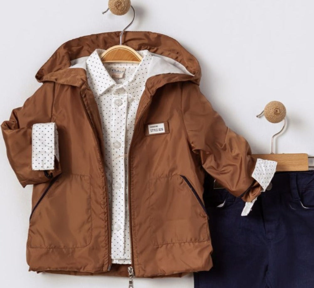 Little Boys' 3 Piece Jacket, Pants and Button Up Long-Sleeve Shirt Set - Great Birthday Gift for Your Toddler