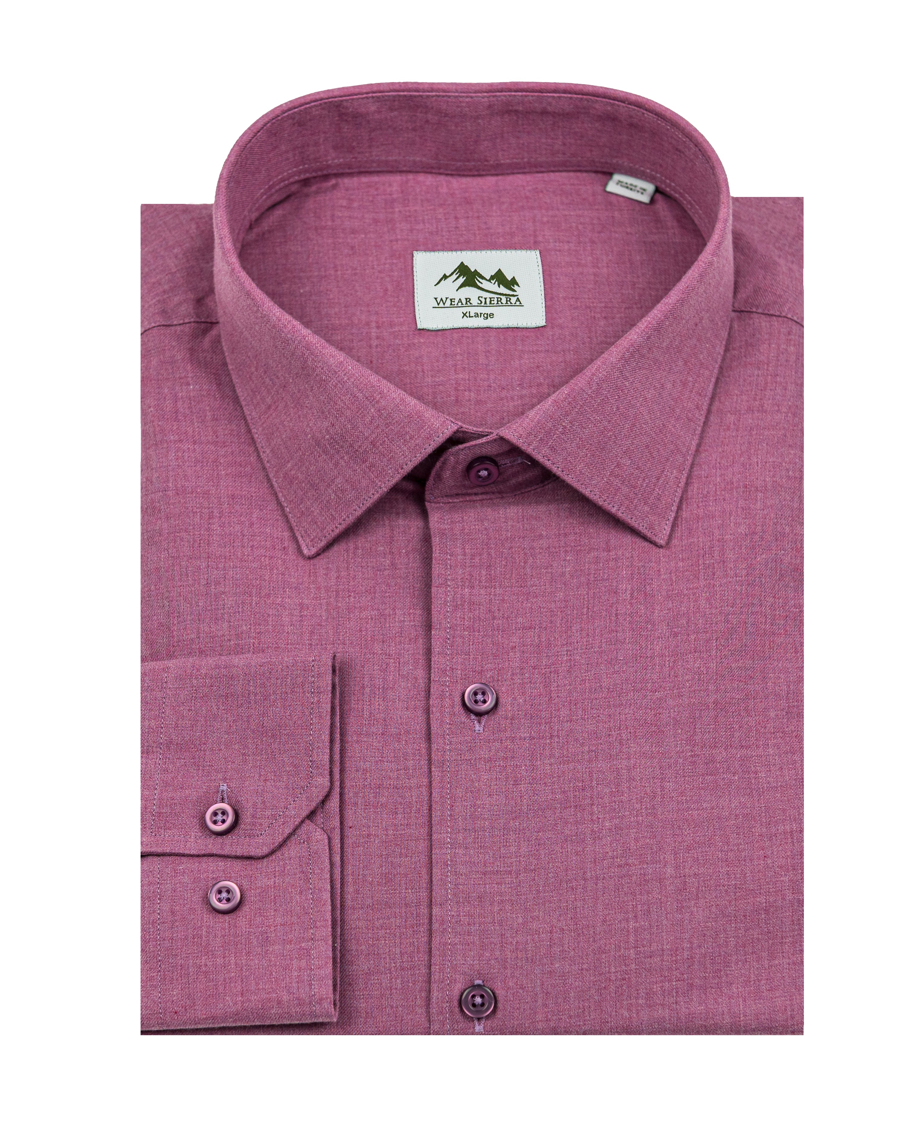 Wear Sierra Top Shelf Men's Cotton Long Sleeve Button Up Shirts in Pink