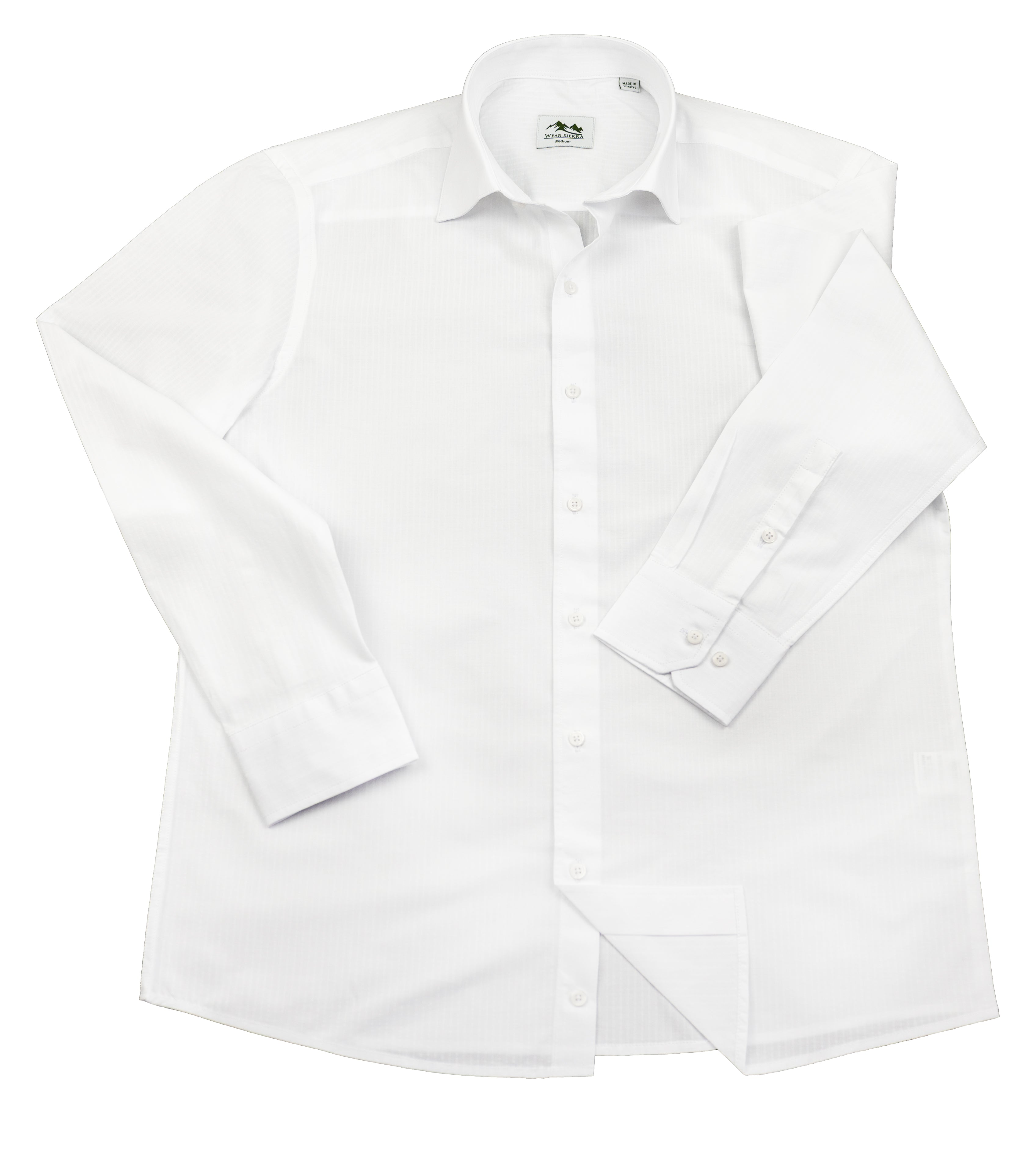 Wear Sierra Top Shelf Men's Cotton Long Sleeve Button Up Shirts in White