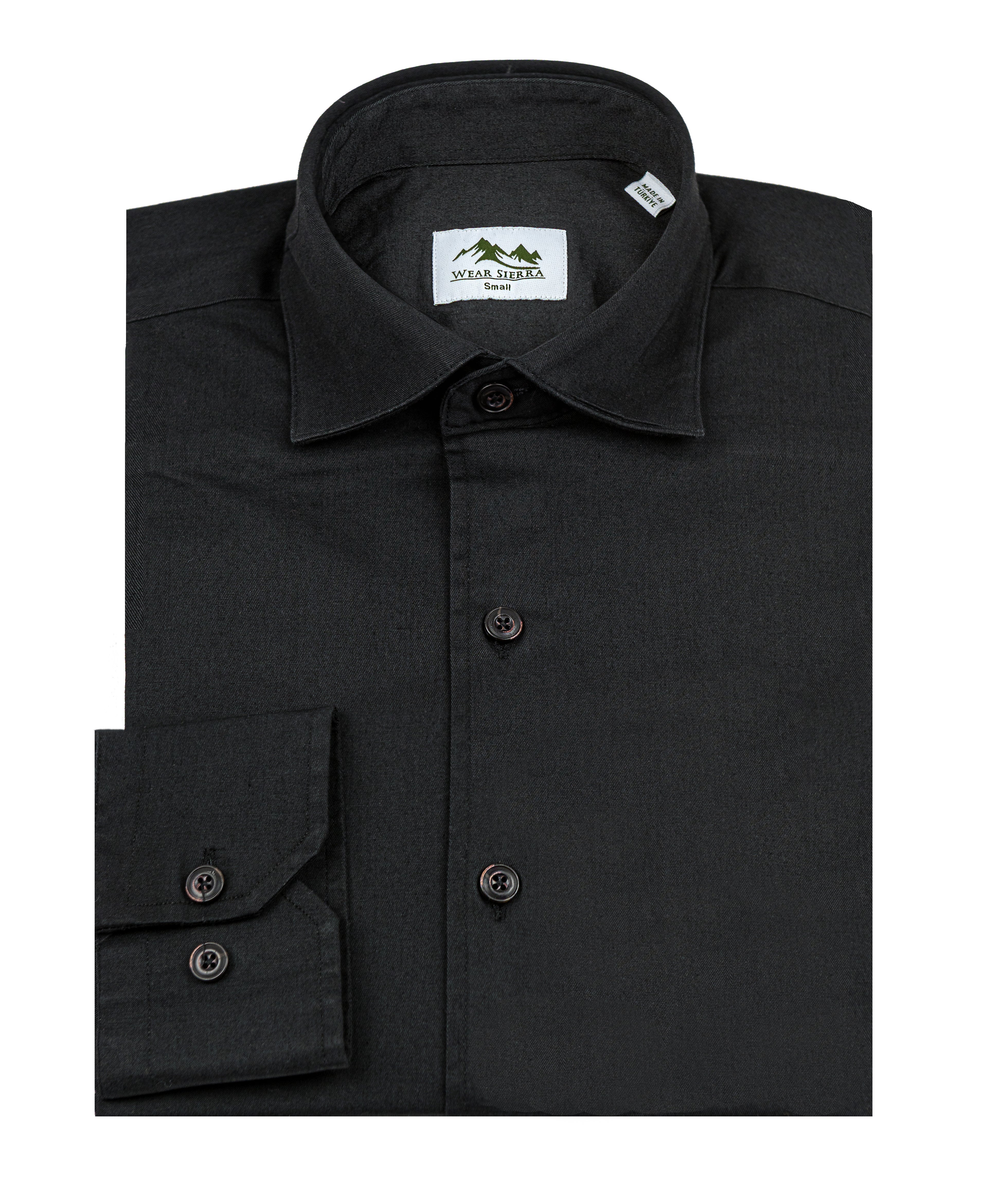 Wear Sierra Top Shelf Men's Cotton Long Sleeve Button Up Shirts in Black