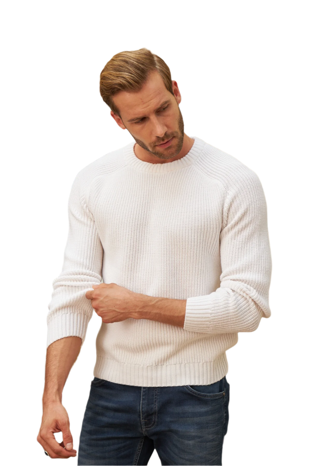 Men's Long-Sleeve Crewneck Mid-Weight Pullover Sweater in Many Popular Colors - Great Gift for Husband, Dad or Boyfriend
