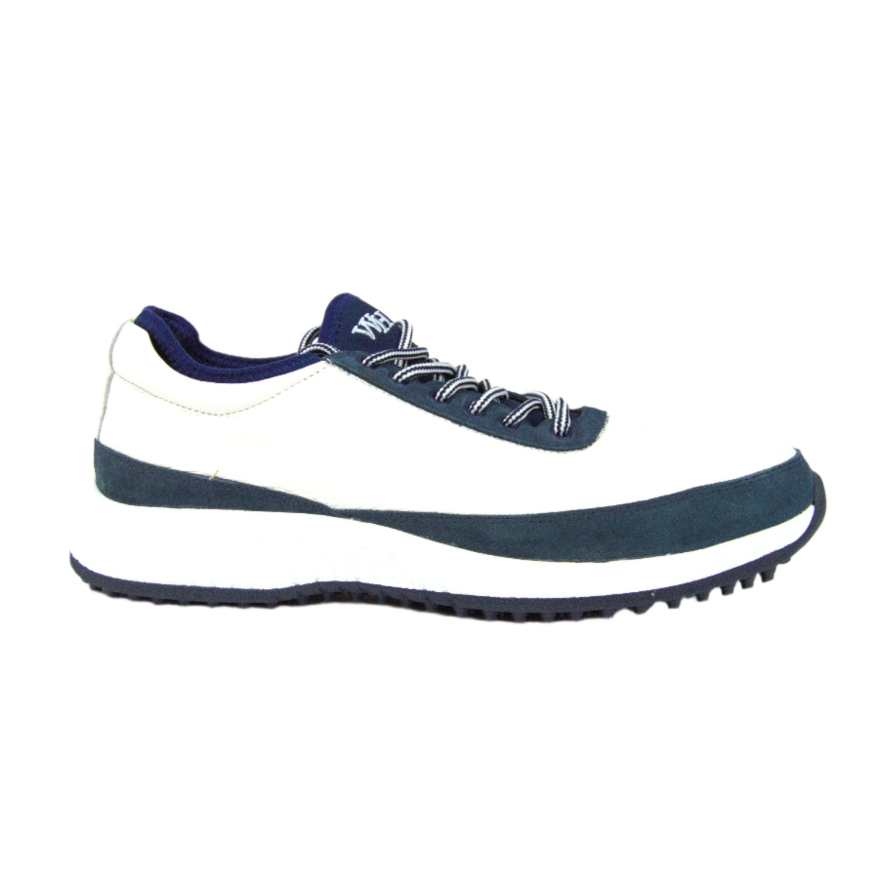 W&H Suede Navy & White - Original Design Signature Golf Shoes for Men - CLEARANCE