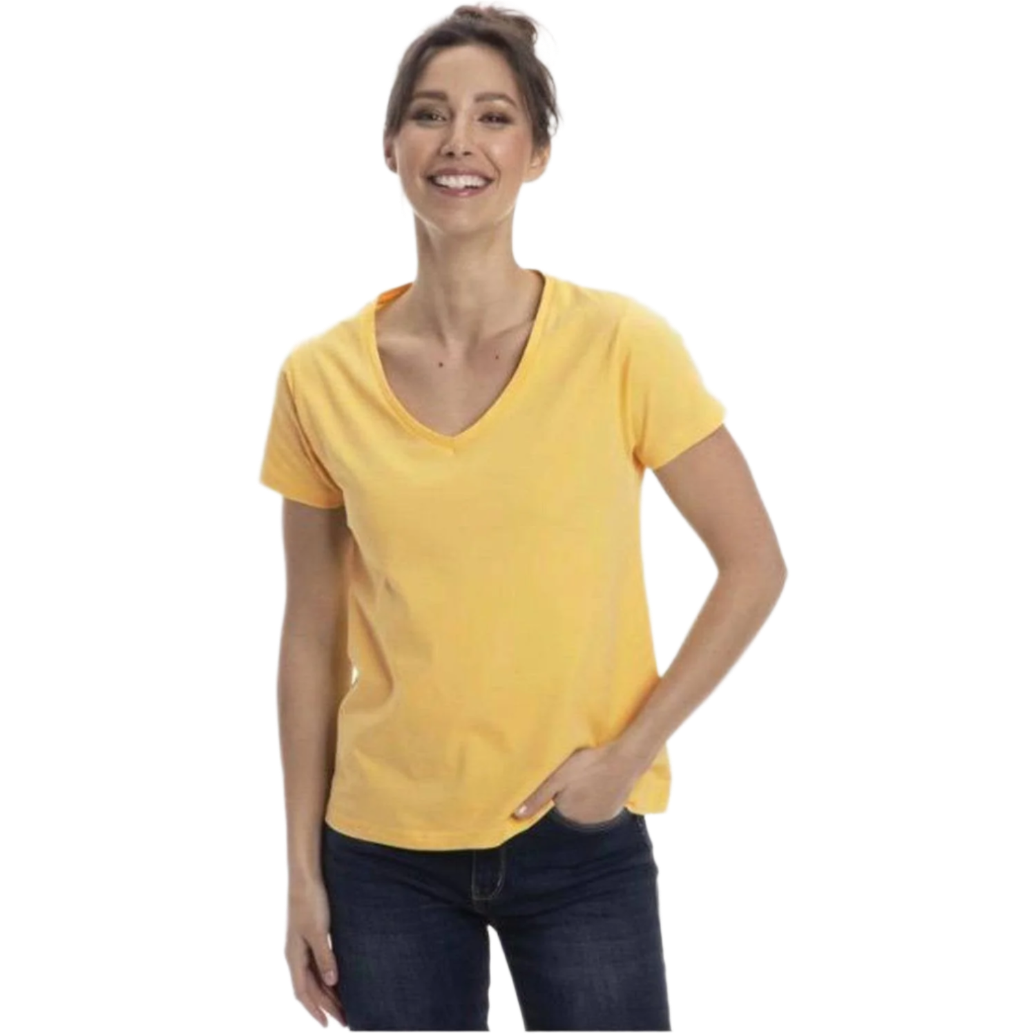 Women's Short Sleeve V-Neck T-Shirts - Colorful Women's Shirts - Great for Laying under Scrubs, Sweaters, Turkish Cotton Short Sleeve Shirts