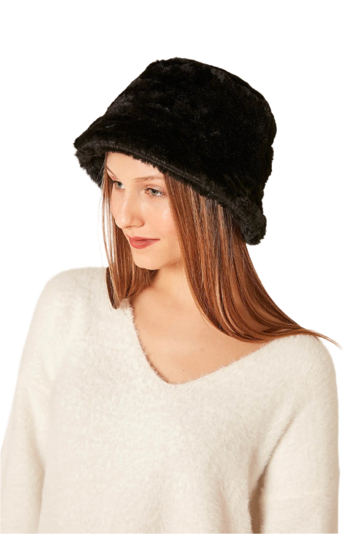 Fuzzy, Plush Bucket Hat for Youth and Teens - Great for Fall & Winter