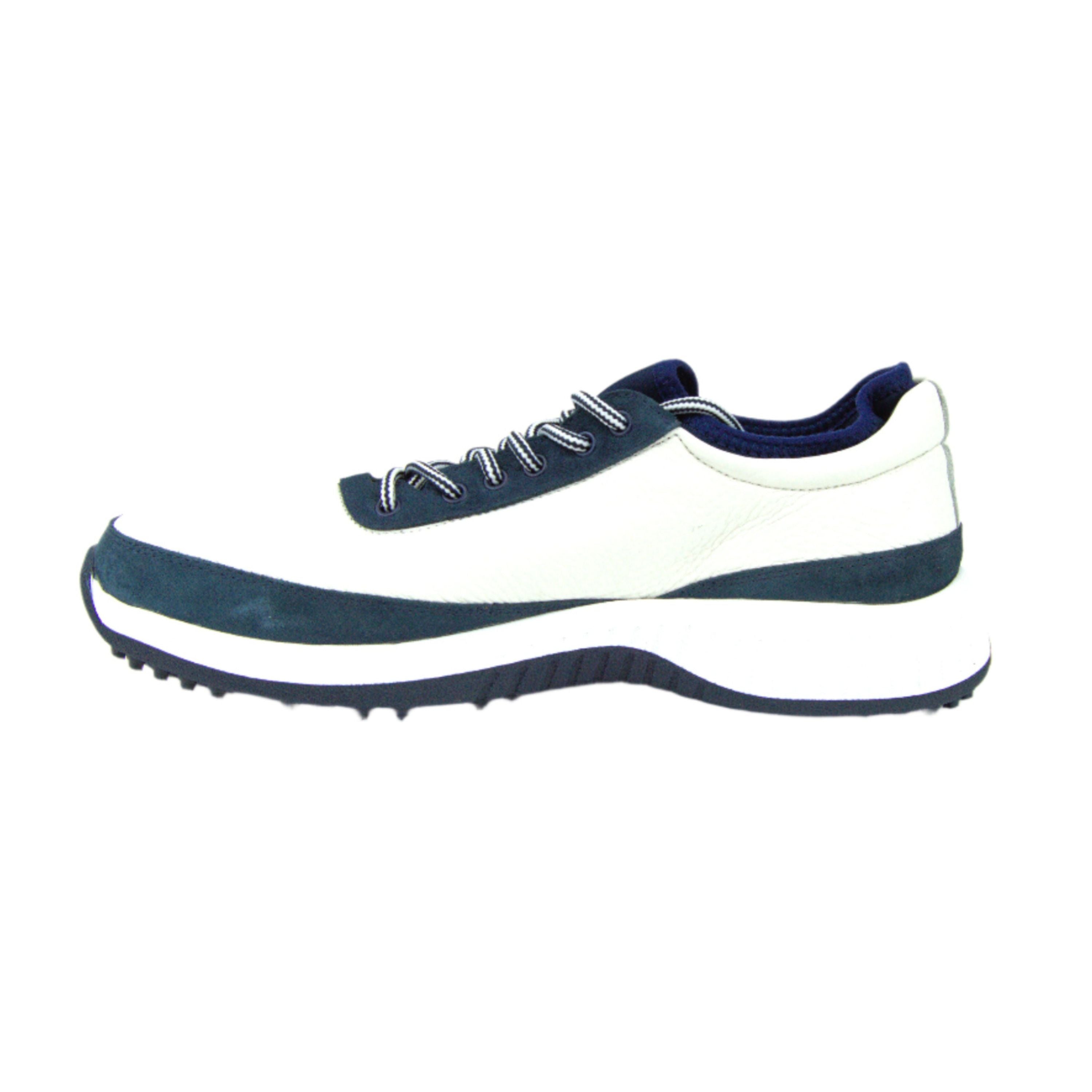 W&H Suede Navy & White - Original Design Signature Golf Shoes for Men - CLEARANCE