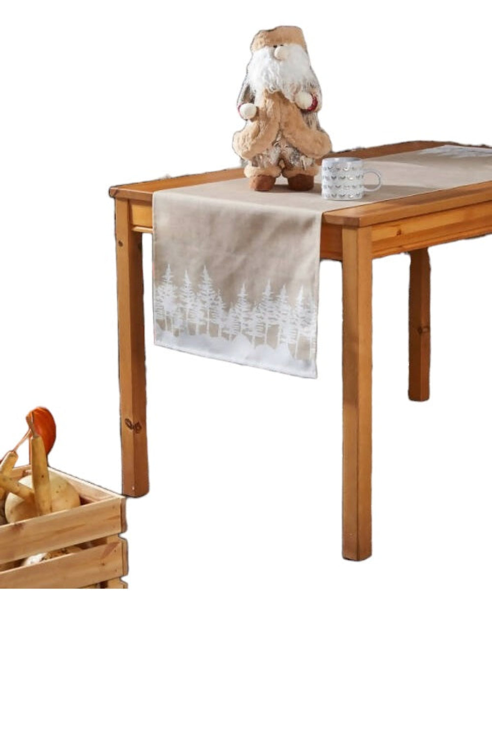 Snowy Pine Tree Forest Runner, Rectangular, 17" x 59" - Wear Sierra