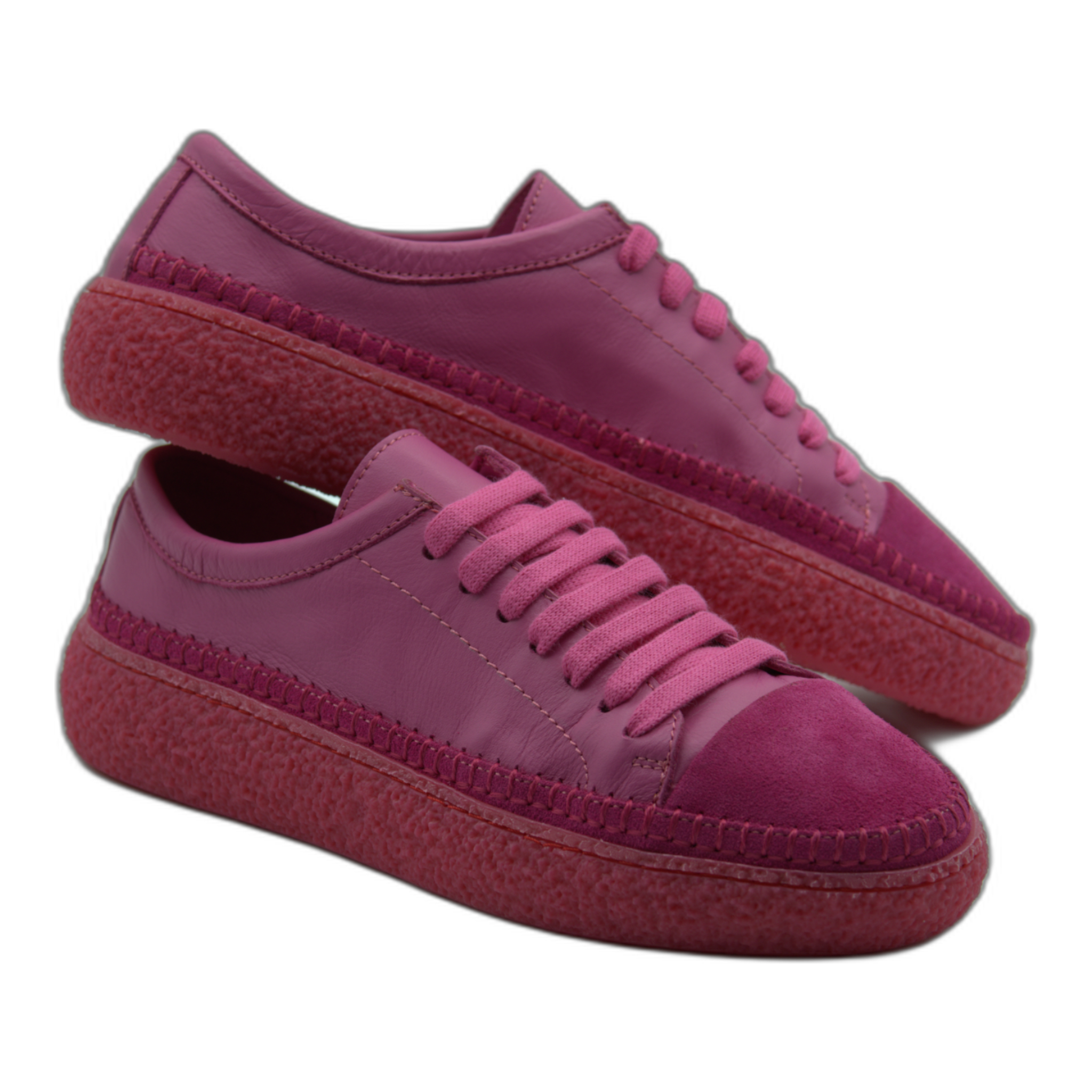 Women's Colorful Leather Sneakers - Great for the Office, Casual Days (Aimee Style)
