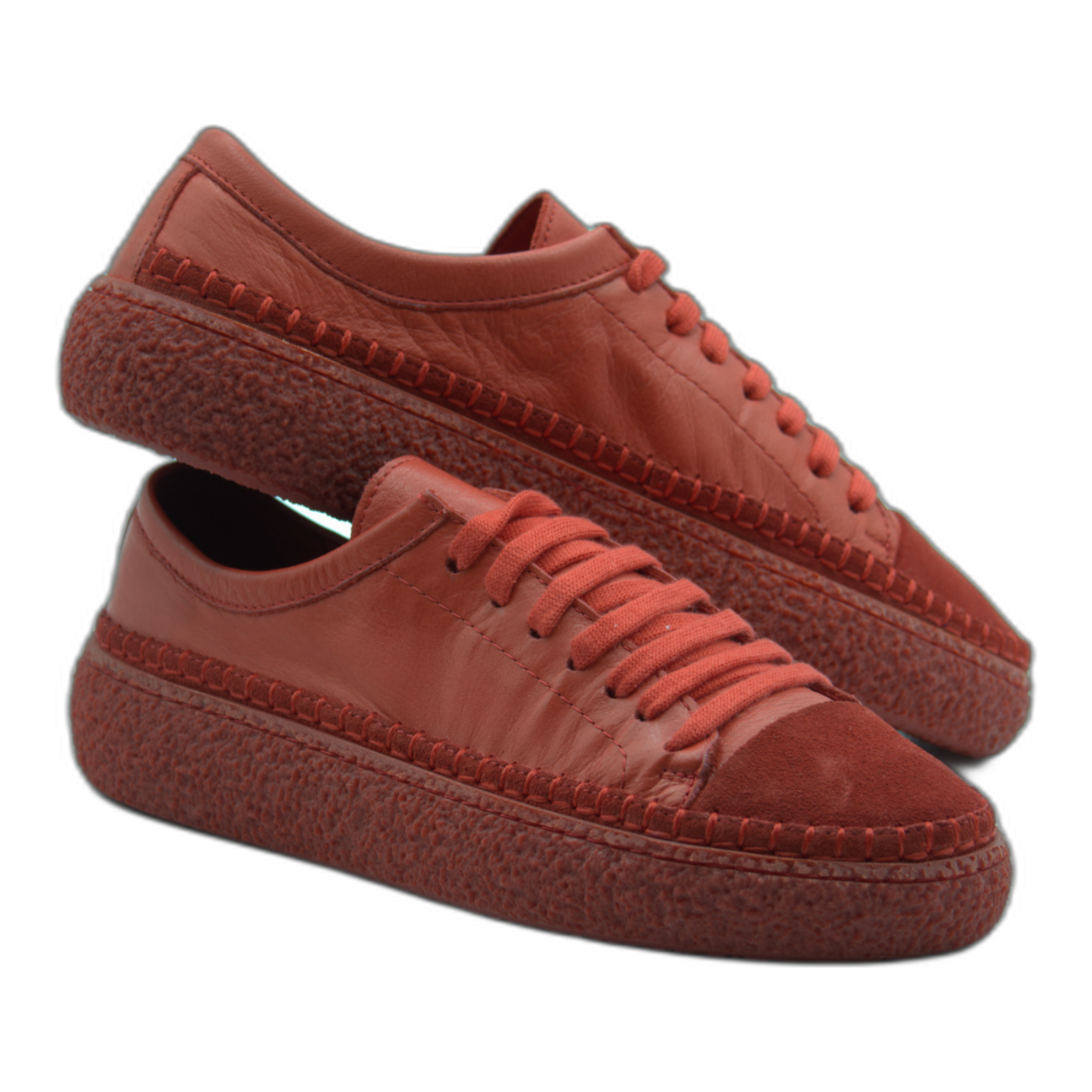 Women's Colorful Leather Sneakers - Great for the Office, Casual Days (Aimee Style)