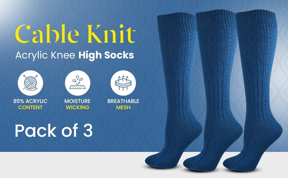 Women's Knee High Socks, Girls & Boys School Uniform Socks