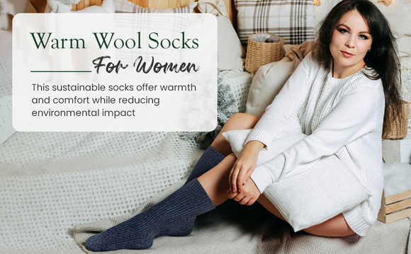 Over-The-Knee Wool Blend Socks for Women - Great for Outdoor Activities, Hiking, Skiing, Yard Work