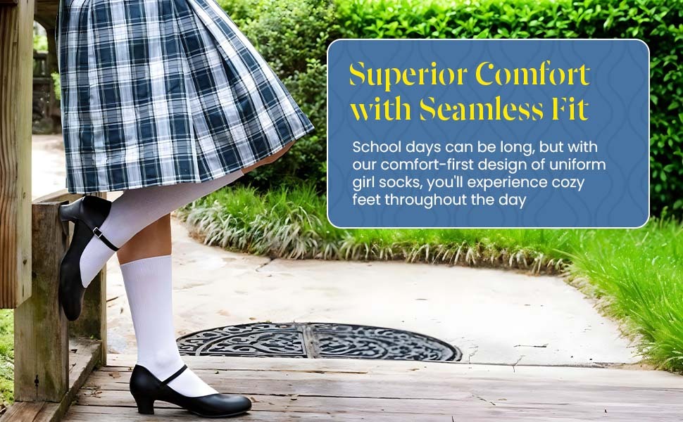 Women's Knee High Socks, Girls & Boys School Uniform Socks