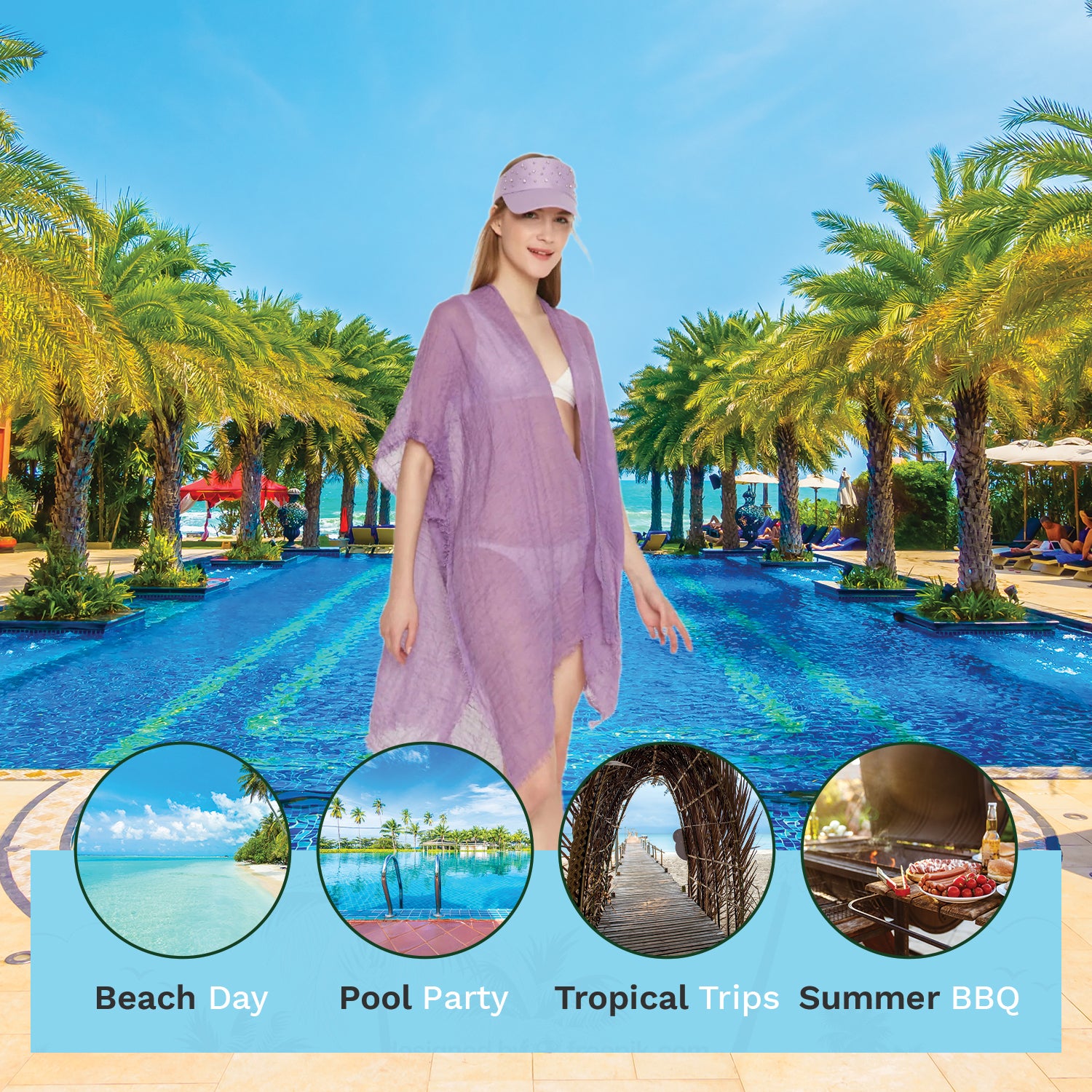 Women's Colorful and Stylish Beach Cover Up, Perfect Summer Wear at the Pool
