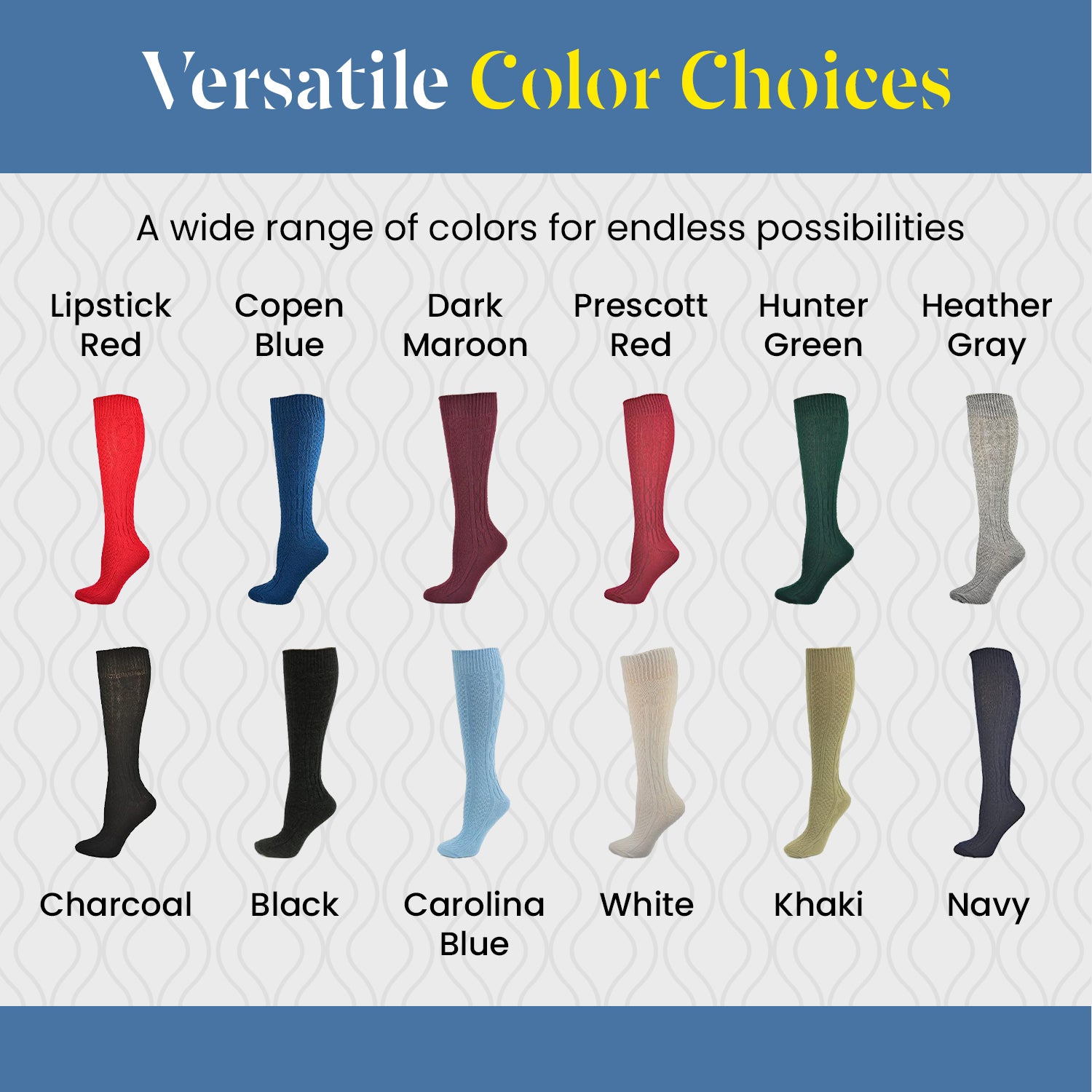 Women's Knee High Socks, Girls & Boys School Uniform Socks