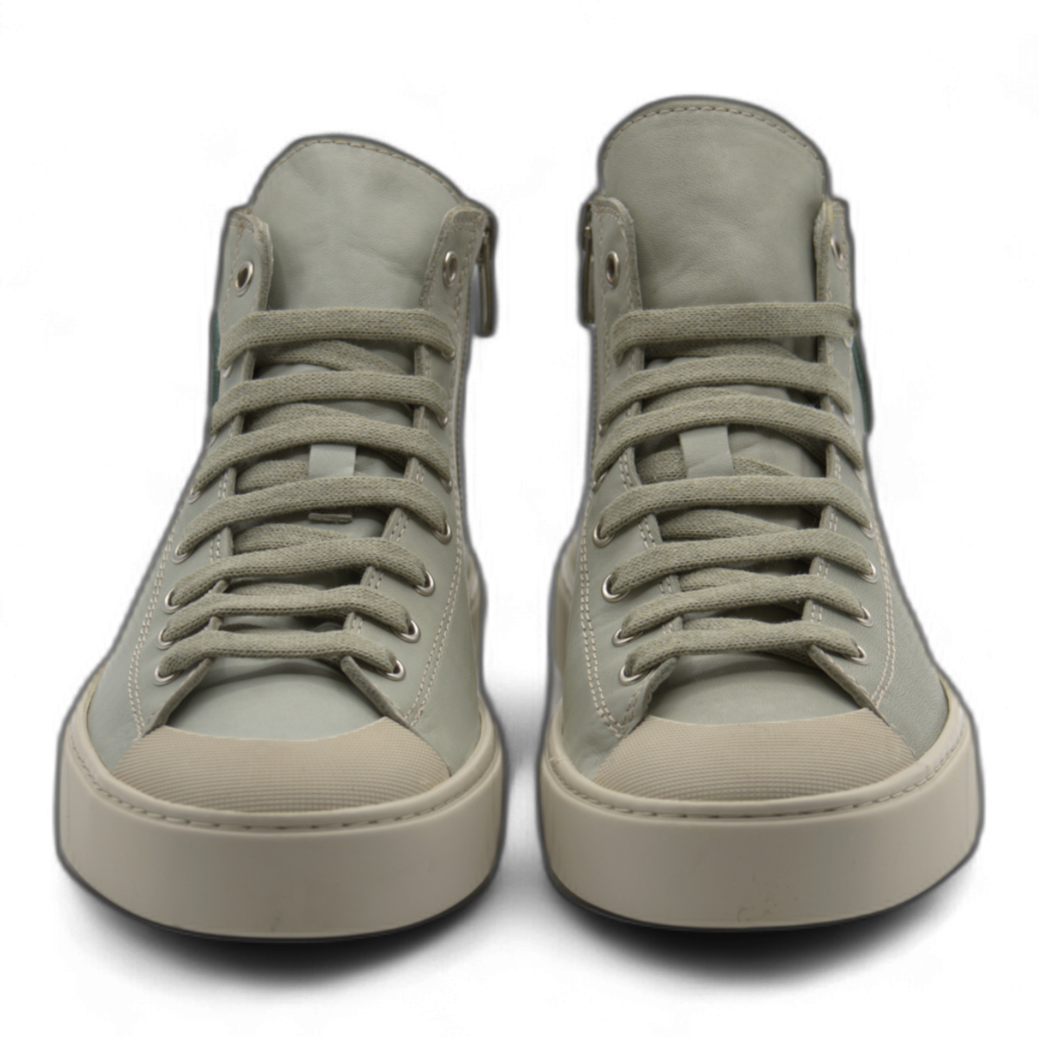 Women's Leather High Top Sneakers with Convenient Side Zipper (August Style)