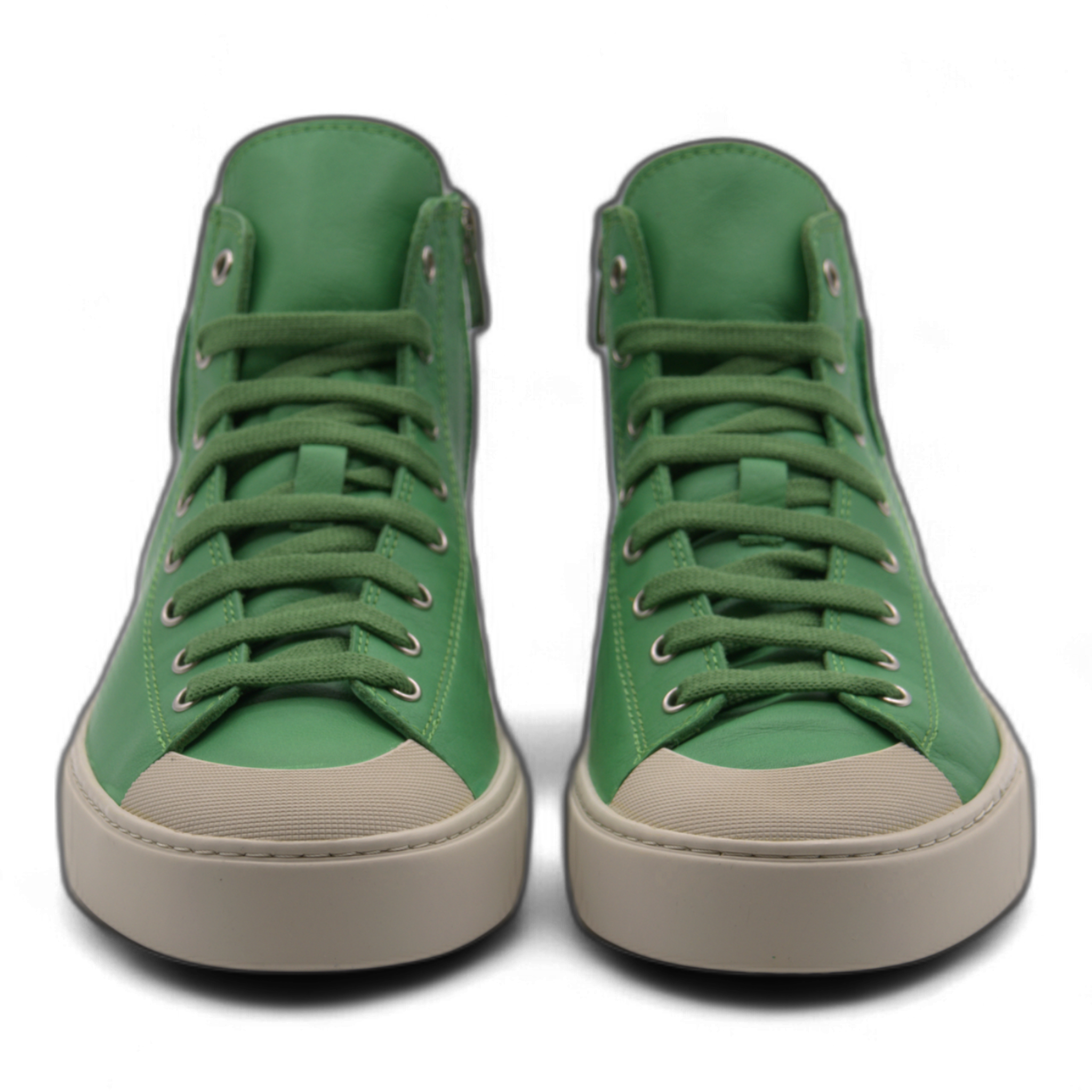 Women's Leather High Top Sneakers with Convenient Side Zipper (August Style)