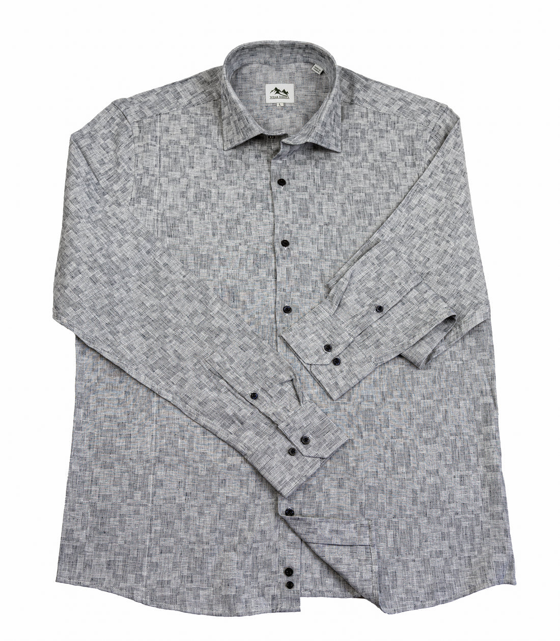 Wear Sierra Top Shelf Men's Turkish Cotton Long Sleeve Button Up Shirt in Blue, Casual Friday Shirt for Men