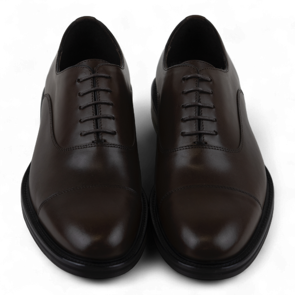 Men's Classic Leather Dress Shoes in Brown - Great Pick for the Office!  (Diogenes Style)