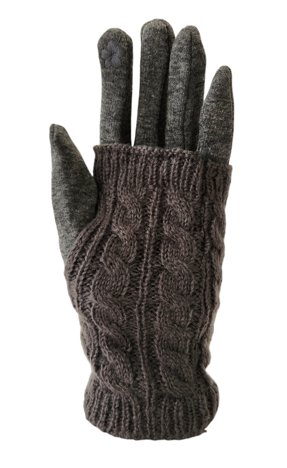Women's Touchscreen Texting Gloves in Cable Knit and Furry Lining Comfort for Your Hands