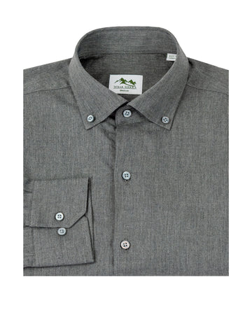Wear Sierra Top Shelf Men's Turkish Cotton Long Sleeve Button Down Shirt in Classic Gray, Casual Friday Shirt for Men