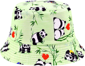 Green Panda Summer Hats