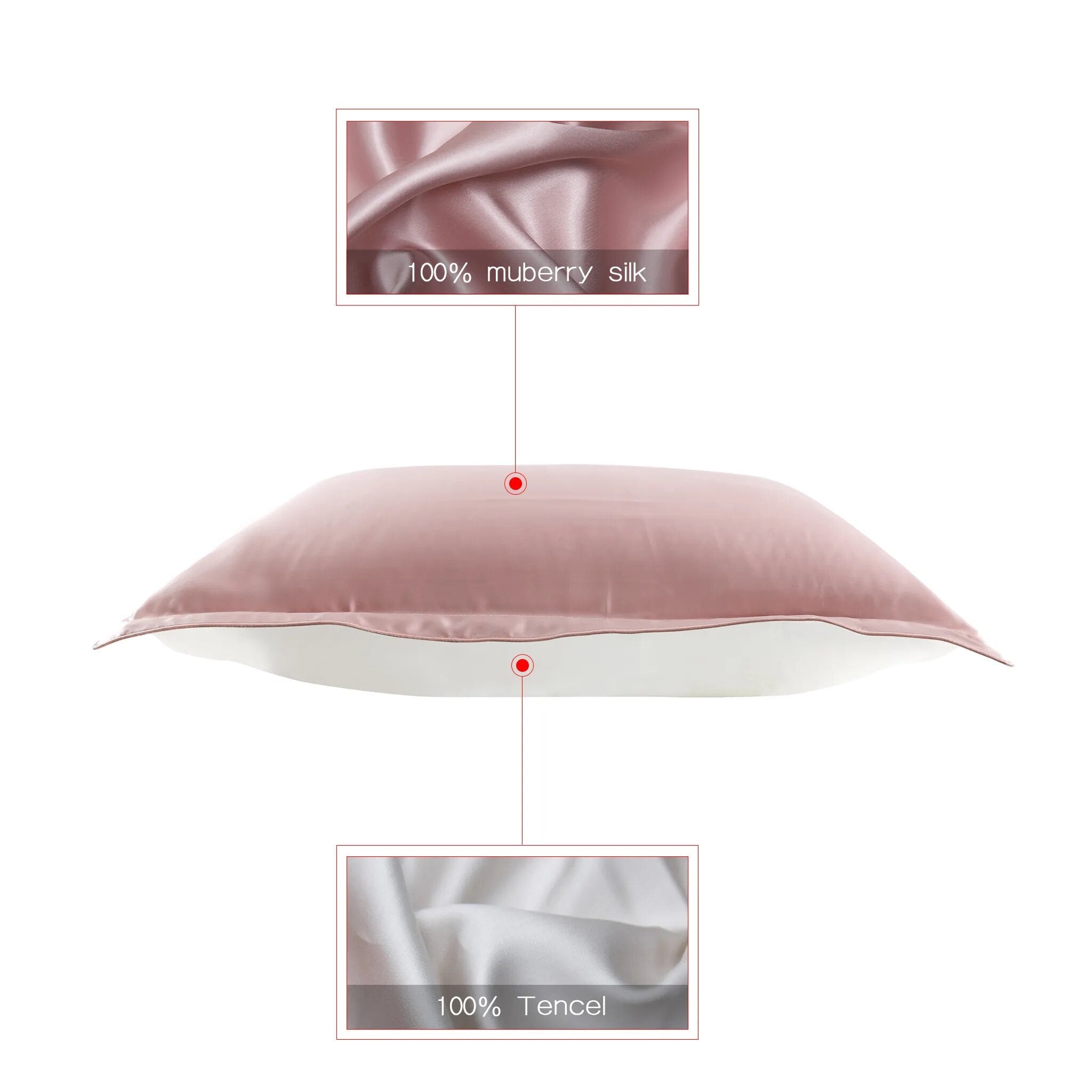 Mulberry Silk King Pillowcase for Healthy Skin and Hair - Natural Cooling Silk 20