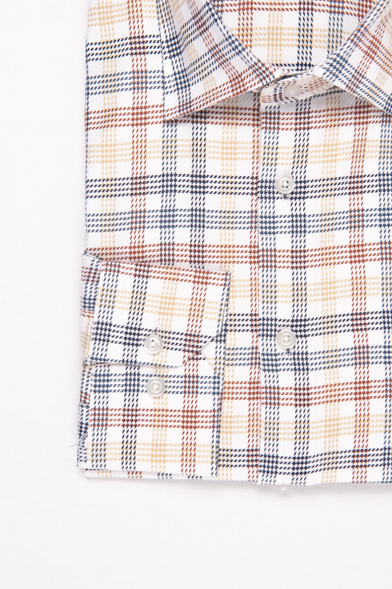 W&H Golf Men's Long Sleeve Button Up Sports Shirts - Red White Blue Plaid