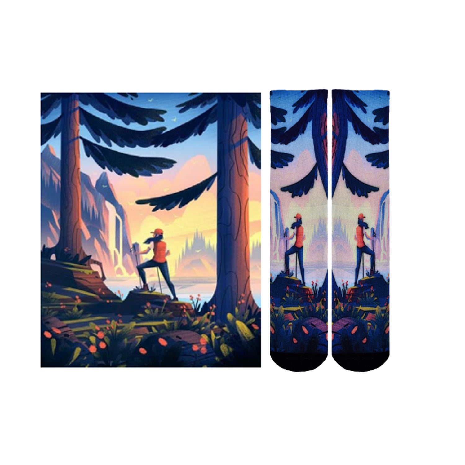 Men & Women's CoolMax Knee-High Socks, Nature Inspired Collection for Men & Women Eco-Friendly Knee High Socks