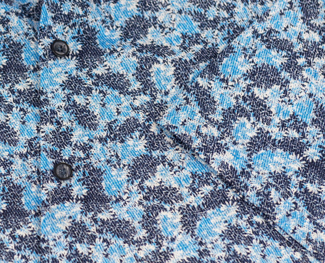 Wear Sierra Top Shelf Men's Cotton Short Sleeve Button Down Shirts in Navy & Light Blue