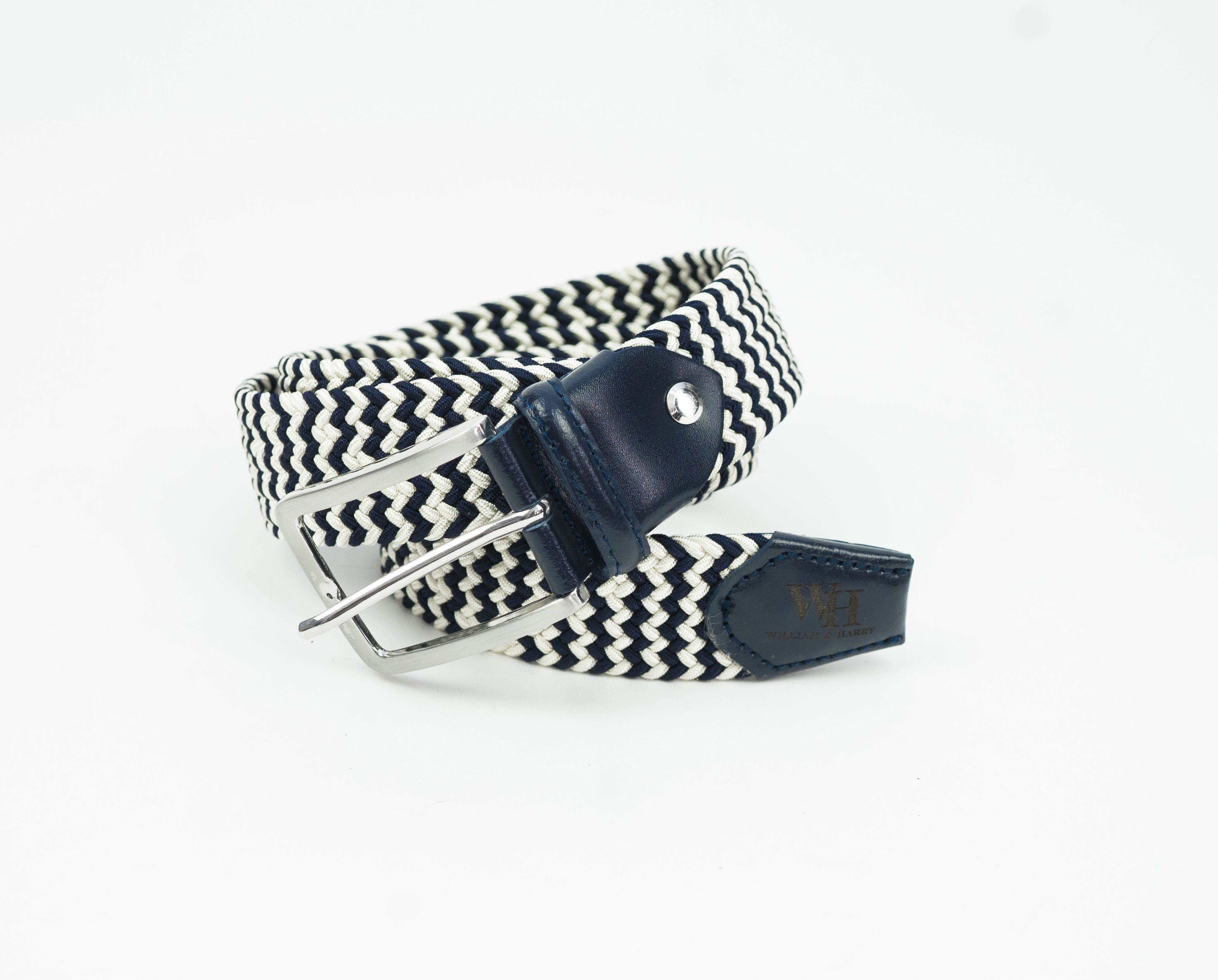 W&H Braided Micro Stripe Stretch Golf Belts for Men & Women