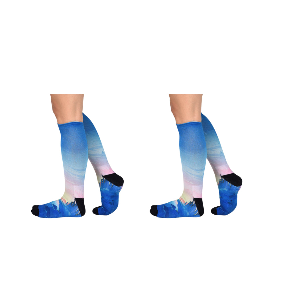 Men & Women's CoolMax Knee-High Socks, Nature Inspired Collection for Men & Women Eco-Friendly Knee High Socks