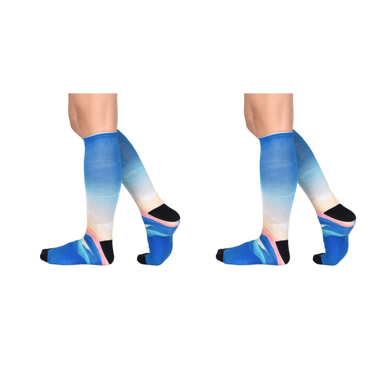 Men & Women's CoolMax Knee-High Socks, Nature Inspired Collection for Men & Women Eco-Friendly Knee High Socks
