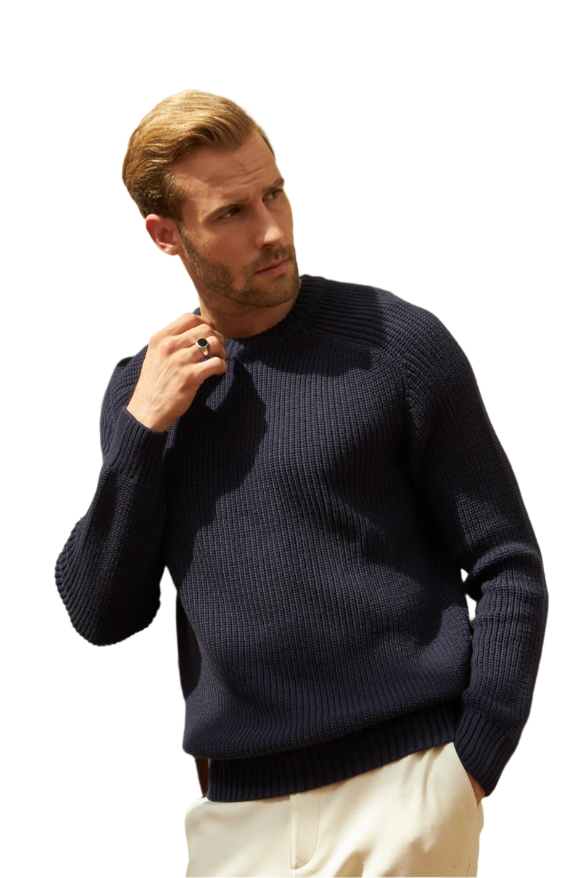 Men's Long-Sleeve Crewneck Mid-Weight Pullover Sweater in Many Popular Colors - Great Gift for Husband, Dad or Boyfriend