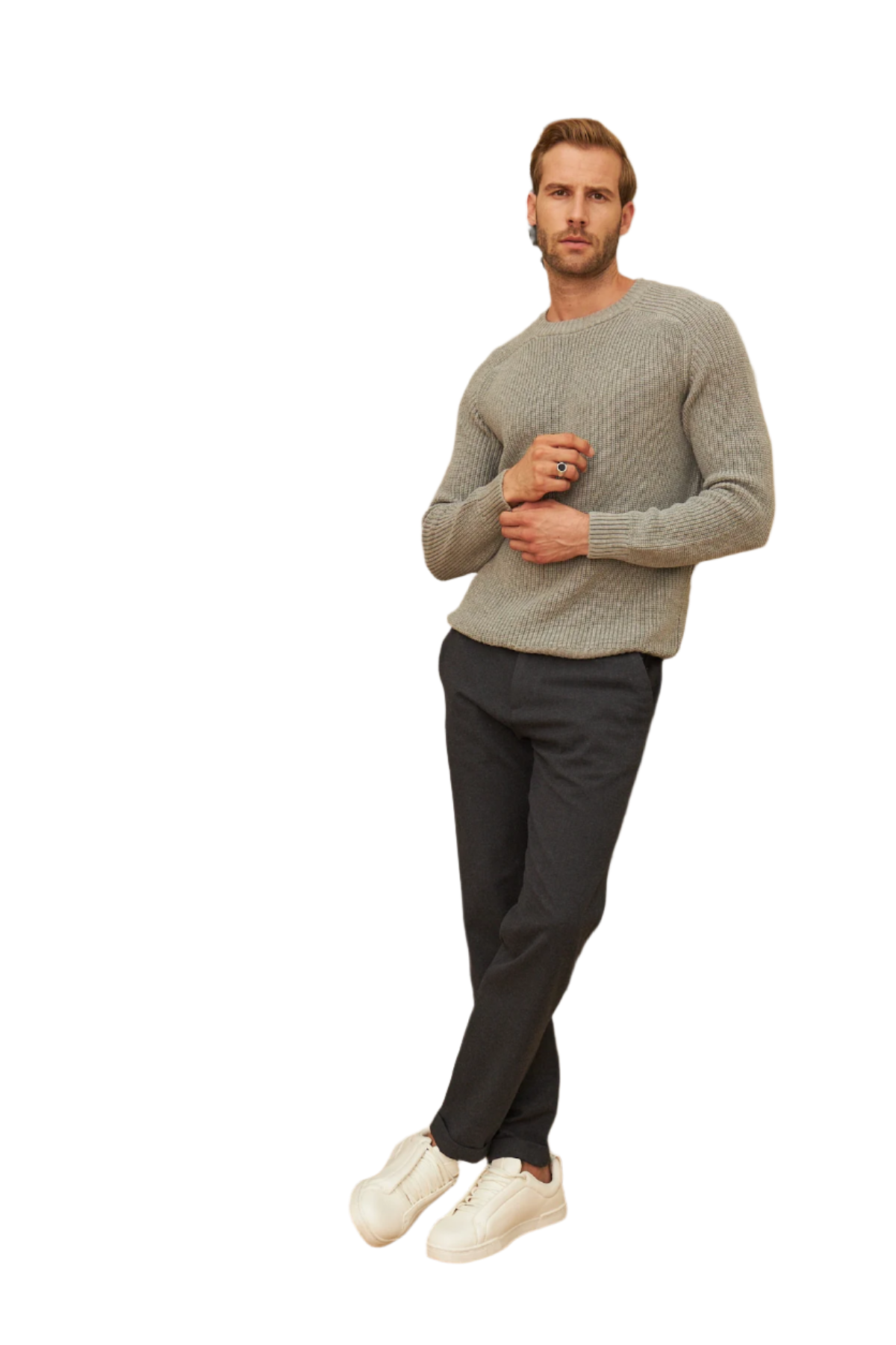 Men's Long-Sleeve Crewneck Mid-Weight Pullover Sweater in Many Popular Colors - Great Gift for Husband, Dad or Boyfriend