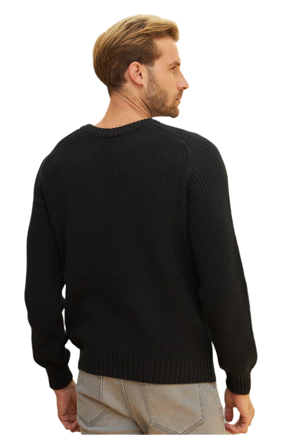 Men's Long-Sleeve Crewneck Mid-Weight Pullover Sweater in Many Popular Colors - Great Gift for Husband, Dad or Boyfriend