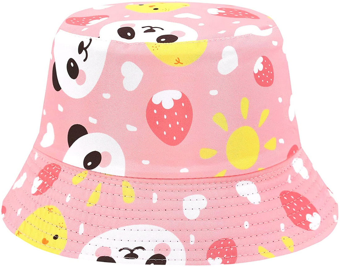 Summer Hat for Kids - Pink Pandas Hat
