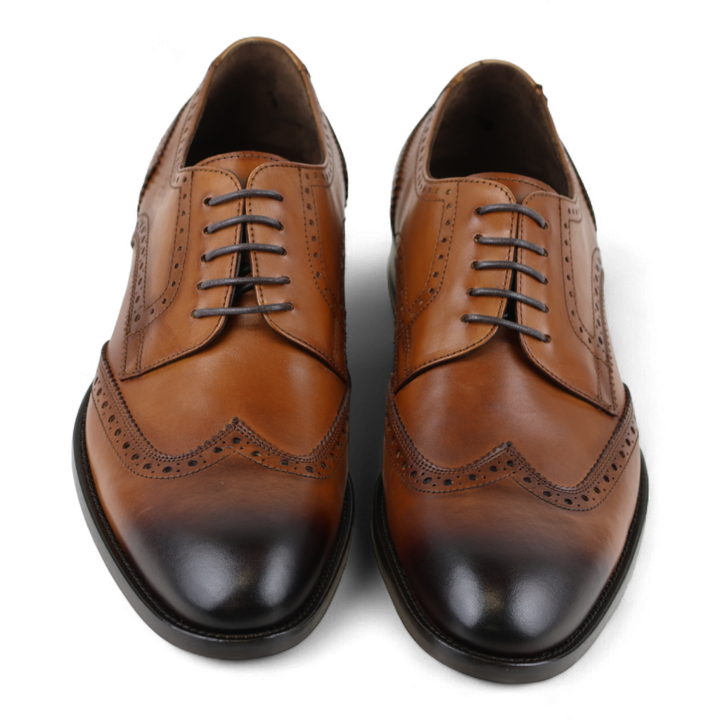 Men's Wingtip Dress Shoes in All Leather (Plotinus Style)