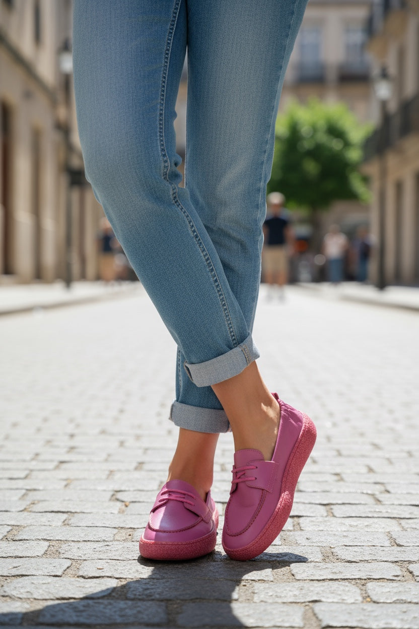 Women's Slip on Leather Shoes, Buttery Soft Calfskin Loafers (Stella Style)