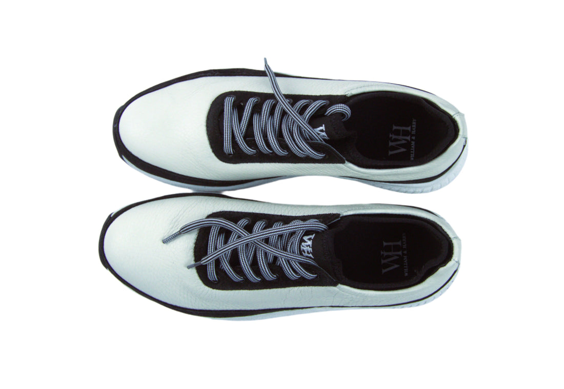 W&H Suede Black/White - Original Design Signature Golf Shoes for Women - CLEARANCE