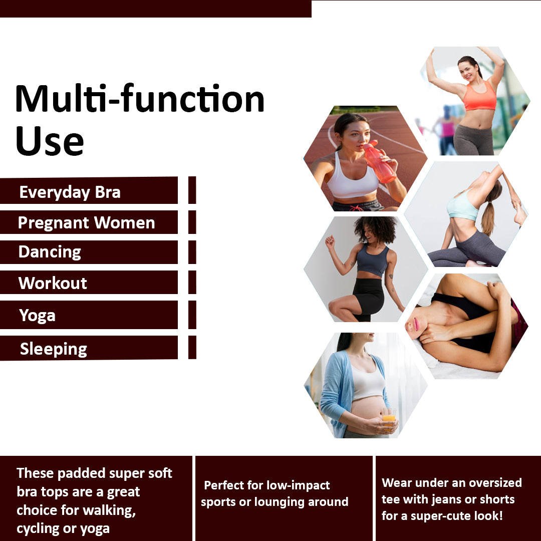 Padded Ladies Workout Wear, Double Strap Plunge Neck Top - NEW ARRIVALS! - Wear Sierra