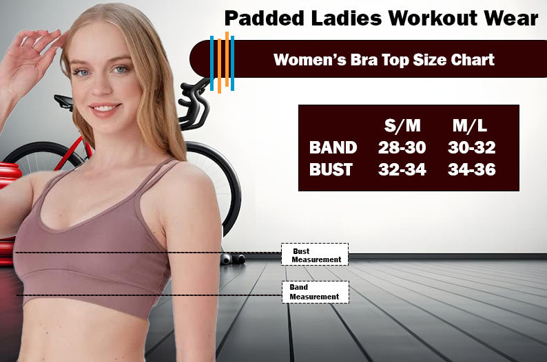 Juniors' and Women's Lightly Padded Sports Bra, Double Strap Plunge Yoga Top - Wear Sierra