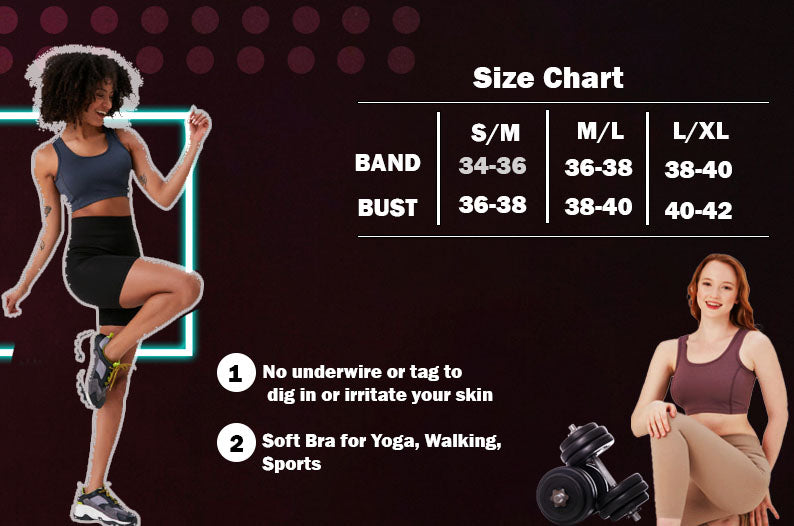 Juniors' and Women's Unlined Sports Top Activewear, Comfortable Soft Bra for Yoga, Walking, Sports - Wear Sierra